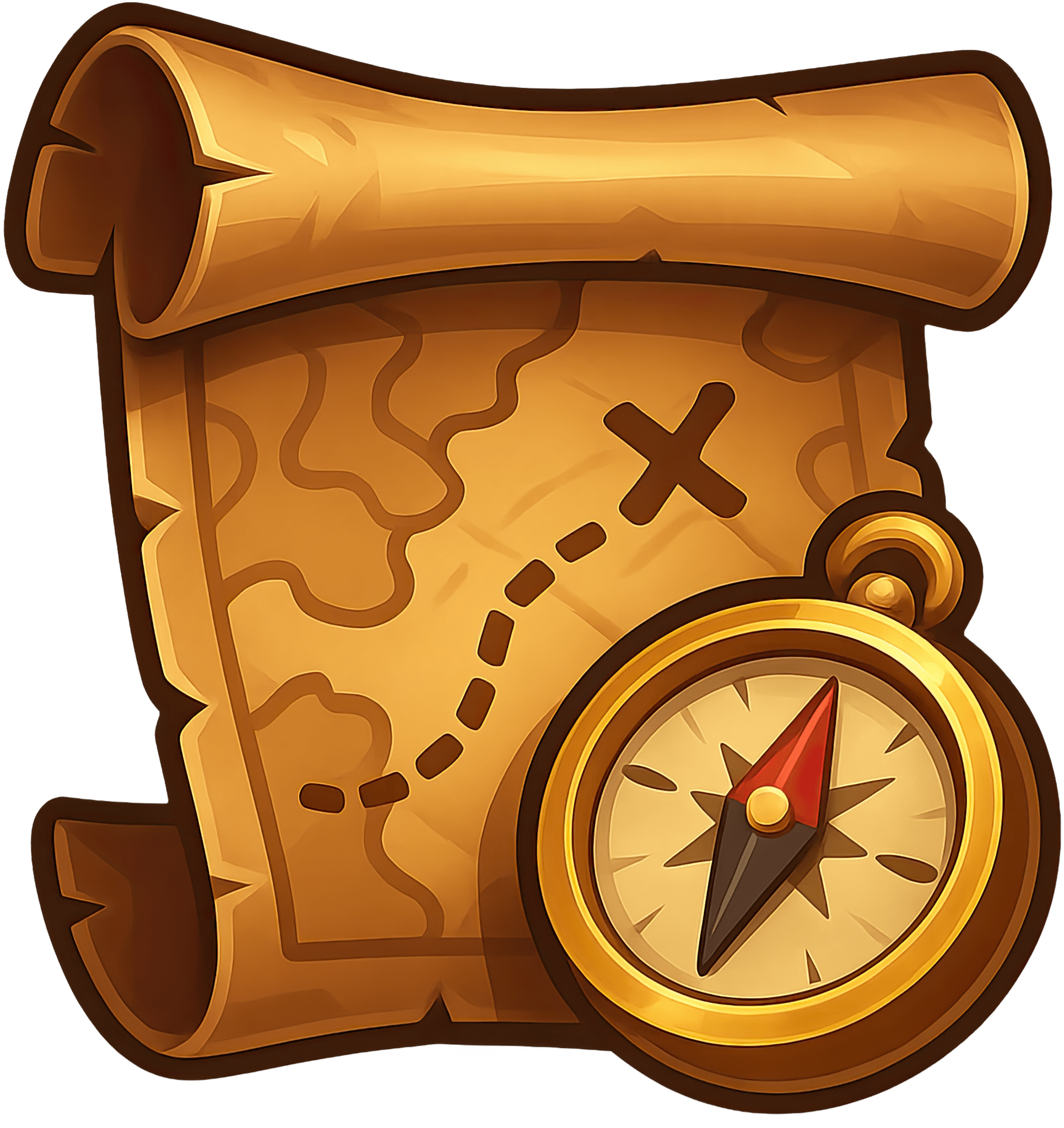 Books and scrolls/scroll map compass.png